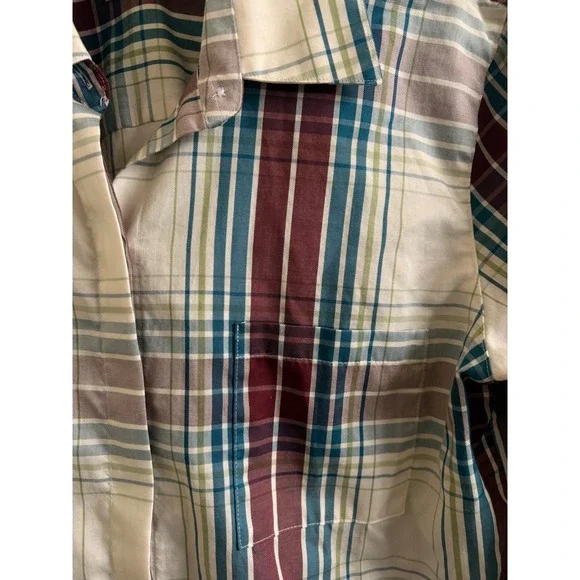 Orvis Womens Button Down Shirt Lot of 2 Plaid and Blue Long Sleeve Tops Small - Picture 7 of 13